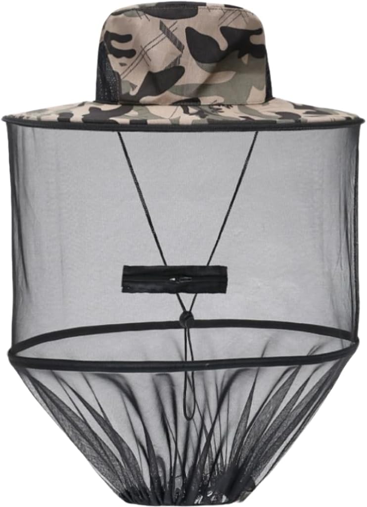 Mosquito Head Net Hat - Bug Proof Hood for Hiking, Fishing & Outdoor with Sun Protection Against Gnats & Flies