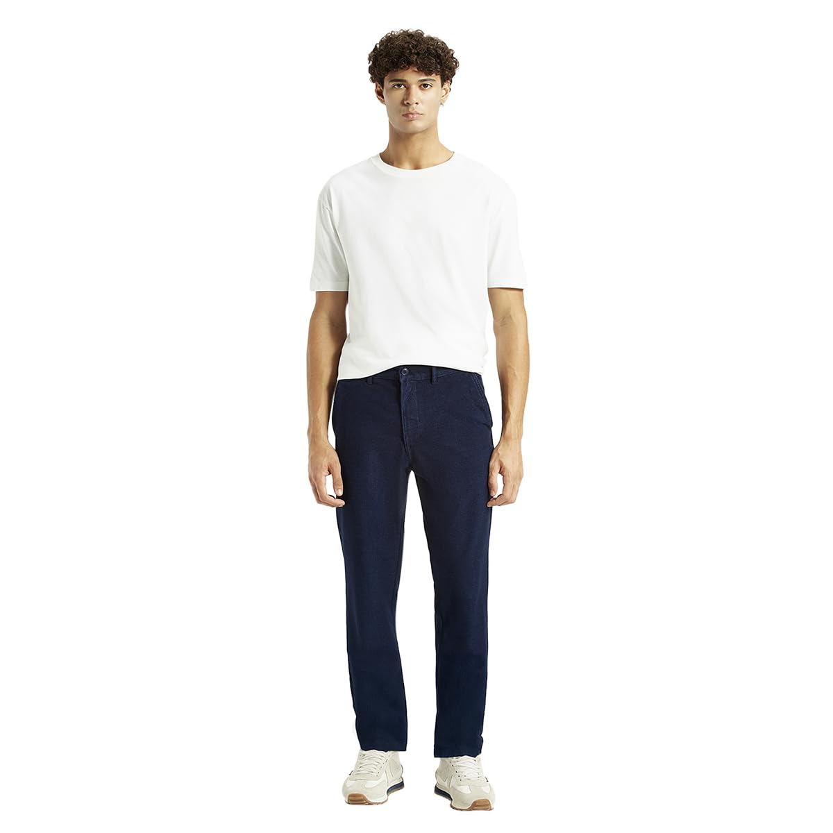 levi's Men's Corduroy Navy Relaxed Fit Trousers-picture-17