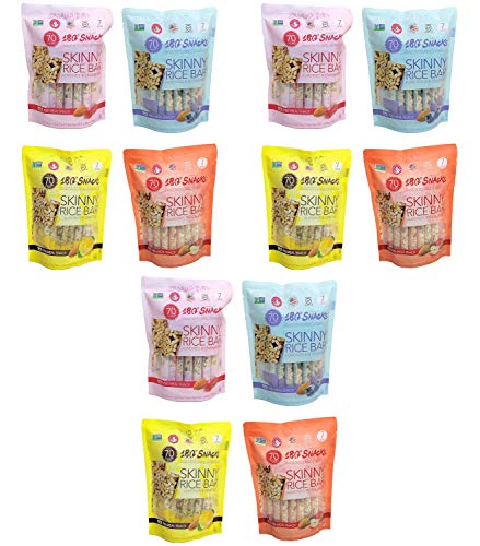 180 Snacks Pre-Meal Snack Skinny Rice Bar with Himalayan Salt Variety Bundle Pack (4) 3.22 oz each Pack of 3