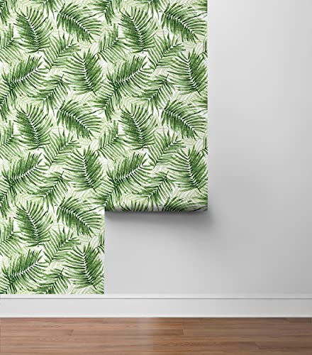 Image of Tommy Bahama - Peel and Stick Wallpaper, Tropical Wallpaper for Bedroom, Powder Room, Kitchen, Vinyl, 30.75 Sq Ft Coverage (Escape Route Collection, Aloe)