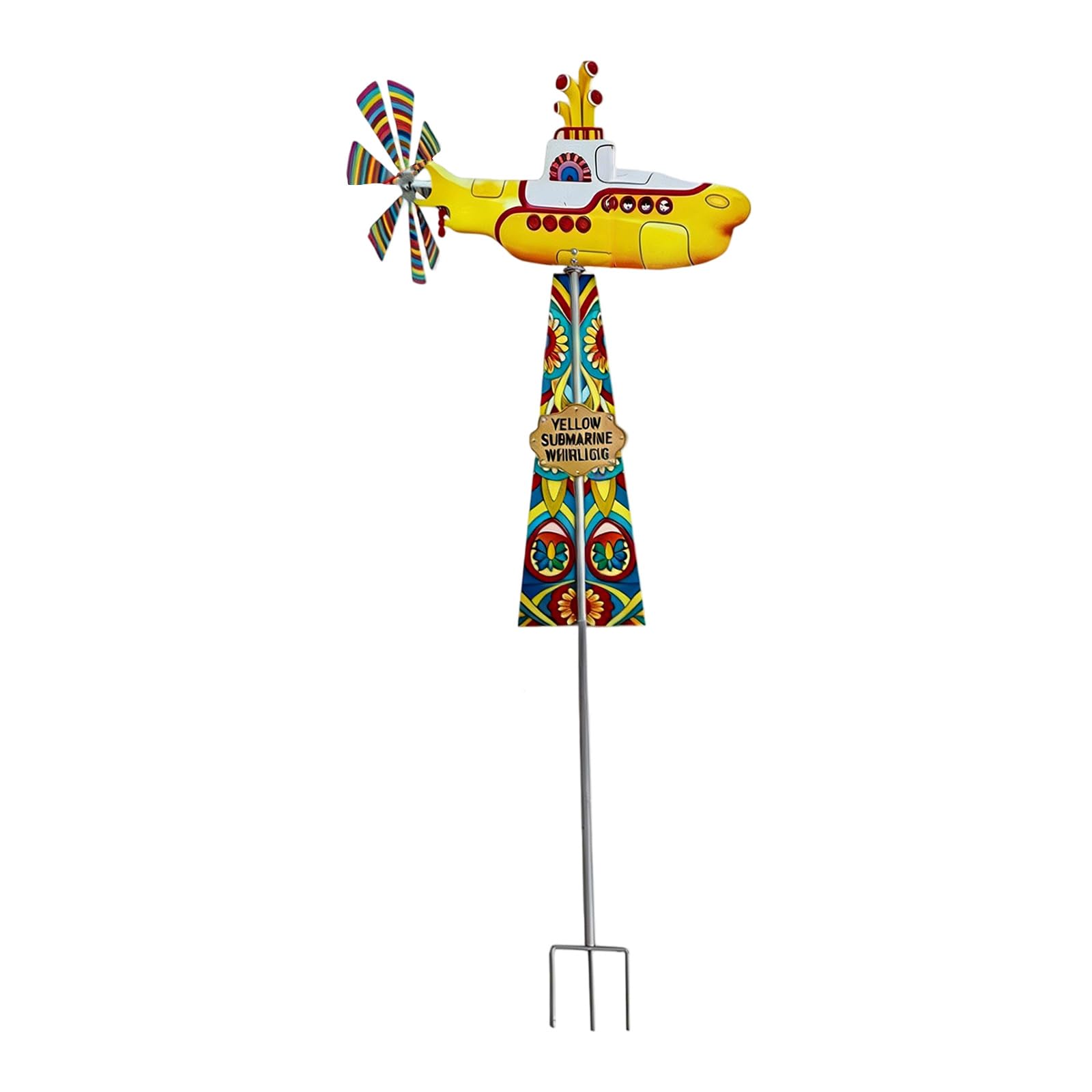 Garden Wind Spinner Windmill Stake with Rotatable for Yard Garden Unique Outdoor Sculptures Ornament Whirling Combine Yard Decoration