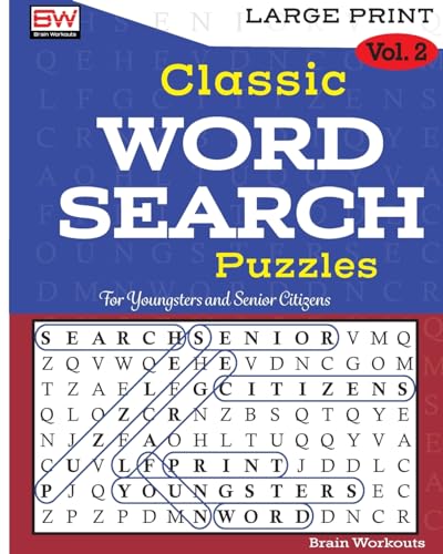 Classic WORD SEARCH Puzzles: 100 memory boosting thematic puzzles for everyone