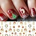 Christmas Nail Stickers - 380PCS 3D Metal Design Self-adhesive Nail Decals Snowflakes Snowmen Santa Xmas Tree Nail Art Stickers Tips Stencil DIY Decoration for Women Kids(10 Sheets)