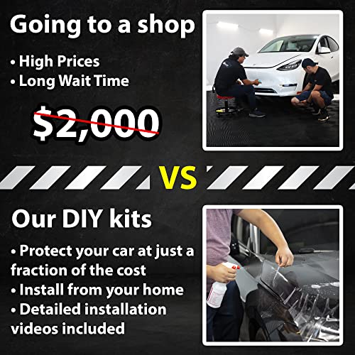 Image of BOGAR TECH DESIGNS - Pre-Cut Paint Protection Film Clear Bra PPF Decal Film Kit Compatible with Tesla Model Y 2020-2023