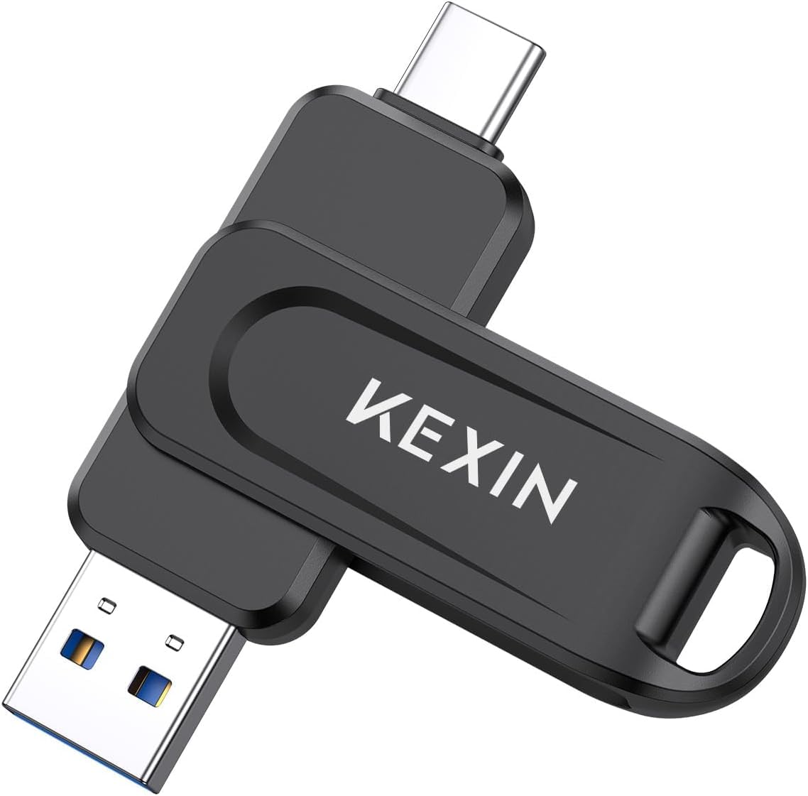 KEXIN USB C Stick USB 3.0 OTG, Dual-USB Type-C & USB-A Anschlüsse, Speicherstick für Handy, iPhone 15/16/17, Tablet, Auto, PC