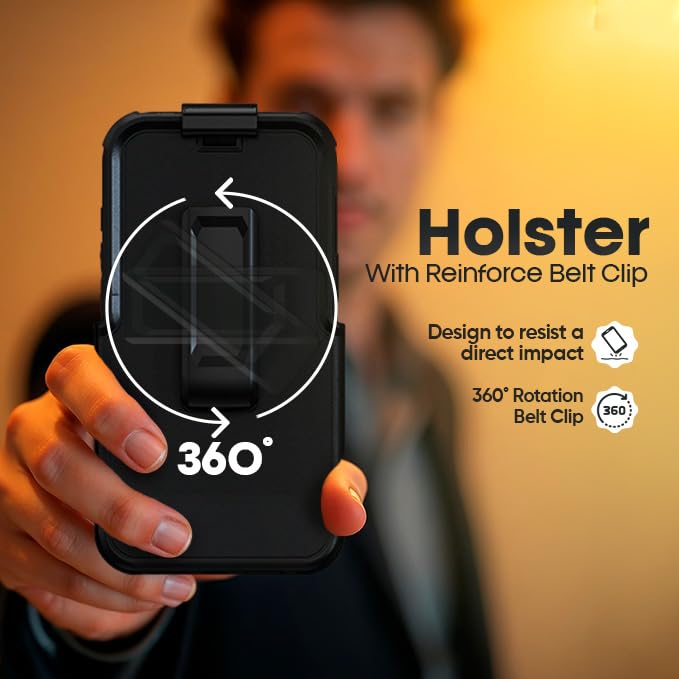 MOTIVE Heavy Duty Case for iPhone Air, Belt Clip Holster | 6.5" - image 7