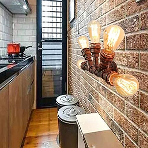 Aplique de pared steampunk para pasillos oscuros con luz LED de bajo consumo 3