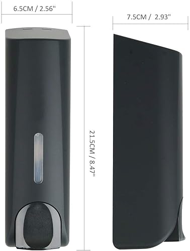 Miniatura 2 de Dispensador de jabón Gel de ducha Champú Acondicionador ABS Montaje en Pared 11.8 fl oz (Blanco Individual)