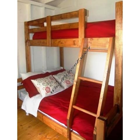 Bunk Bed Split-Size How-to Book; Paper Pattern Plan to DIY and Easily Build King Over Queen Over Full Over Twin Beds Cover