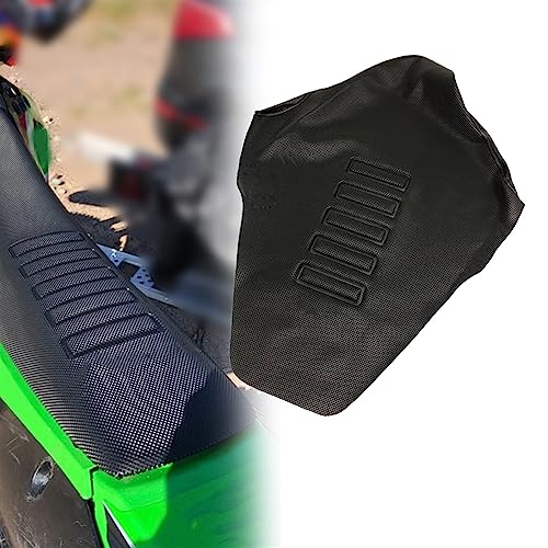 Housse de siège Husqvarna haut de gamme en caoutchouc étanche noir pour moto