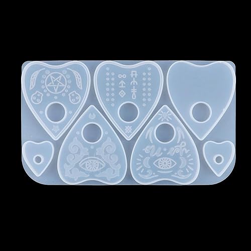 Miniatura 5 de Vctitil Moldes de resina, moldes de silicona de resina epoxi, tablero de planchette hecho a mano para colgantes, manualidades de resina, suministros