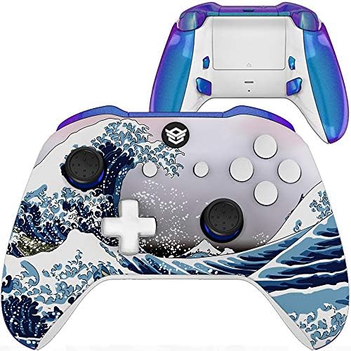 HexGaming Blade Controller 2 Mappable Paddles & Interchangeable Thumbsticks & Triggers Cease for Custom-made Xbox Controller, Xbox Collection X/S, PC Wi-fi FPS Esport Gamepad – The Nice Wave White