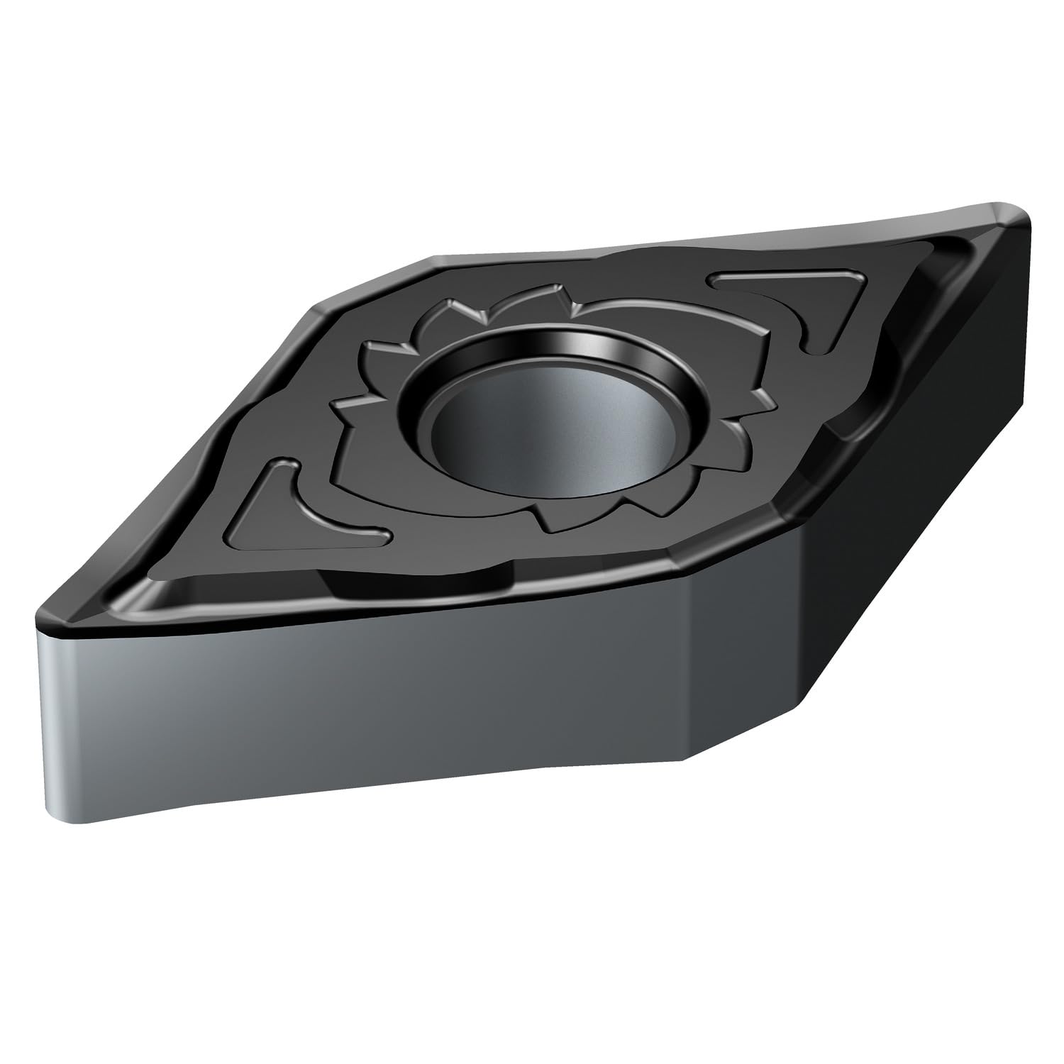 Sandvik Coromant T-Max P Carbide Turning Insert, DNGG, 55 Degree Diamond, SGF Chipbreaker, GC1105 Grade, TiAlN Coating, DNGG433-SGF, 1/2" iC, 0.0472" Corner Radius (Pack of 10)