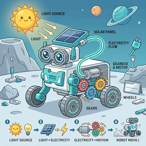 16-in-1 Solar Robot Kid, 190 Pcs STEM Educational Toy for Age 8+ - Image 5