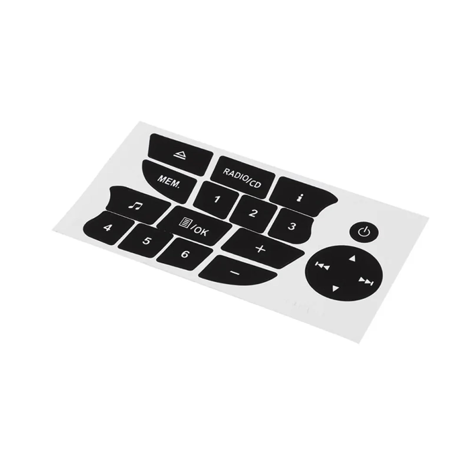 Wsbojxth One Color Repair Patch Compatible With Megane 2009 2010 2011 Cd Radio Audio Button Repair Decals Stickers Black Car Button Repair Stickers