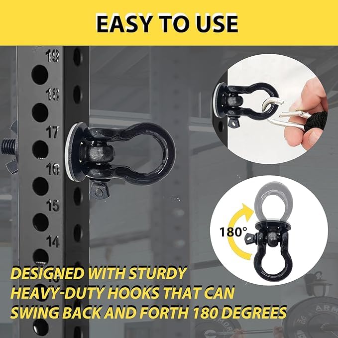 Power Rack Aufsätze mit Silikondichtungen für Widerstandsband O-Ring-Befestigung für Power Rack Squat Racks Band Pegs für 2,5–7,6 cm Power Rack (2 Stück)
