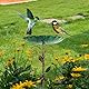 HIQE-FL Vogeltränke,Wasserstelle Stehend 25x25x77cm,Metall Vogelbecken Schüssel,Vogelbad Garten,Vogelbad für Draußen Garten,Vogelbad frostsicher aus Gusseisen,für Hof,Terrasse,Deck,Hinterhof,Balkon