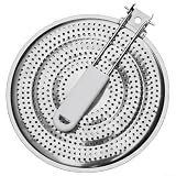 Anello per stufa a gas, 40 cm, previene le bruciature (acciaio inox)