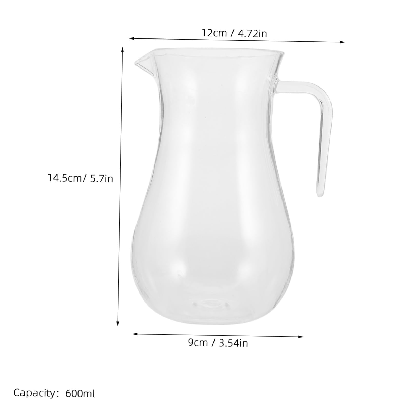AUTSUPPL Plastic Wine Pitcher Handle Clear Decanter for Aerating Wine Beverage Kettle for Home Bar Ktv Flavor and Wedding
