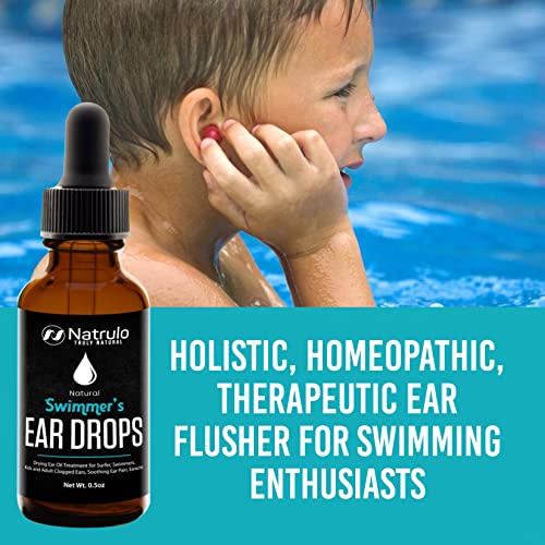 Natural Ear Drops For Swimmers Ear, Allergy Relief, Itching – Swimmers Ear Drops For Clogged Ears, Itchy Ears, Soothing Ear Pain, Earache – Drying Ear Oil Treatment For Surfer, Swimming, Kids, Adult #TOP4