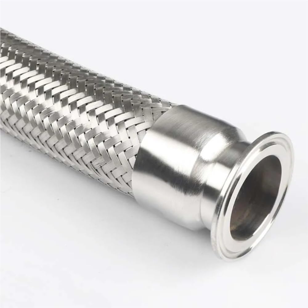3/4'' 1'' 11/4'' 11/2'' 2'' Edelstahl 304 Tri-Clamp geflochtener flexibler Schlauch 30/50/100 cm lang (Color : 100cm Long, Size : 32mm x Ferrule 50.5)