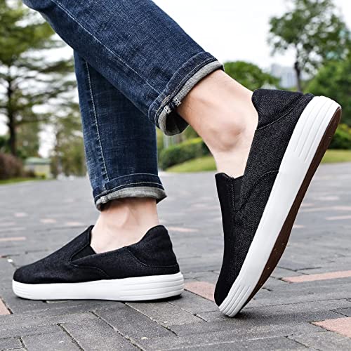 Image of konhill Mens Slip On Loafers Sneakers - Casual Knit Walking Shoes for Men, Lightweight Breathable Memory Foam Boat Shoes, Comfortable Slip-On Driving Loafers for Work Travel Beach