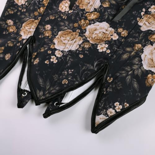 Image of Scarlet Darkness Women's Renaissance Corset Tops Floral Boned Bodice