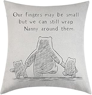 Nanny Gifts Nanny Throw Pillowcase From Granddaughter Grandson Grandma Cushion Cover Grandmother Pillow Case Birthday Thanksgiving Grandma Gifts (Our fingers)
