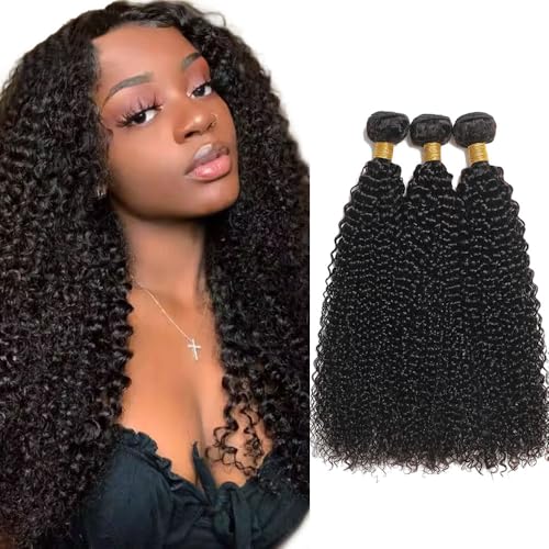 TARPION Kinky Curly Bundle Natural Black Bundles 32 32 32 Inch Curly Bundle