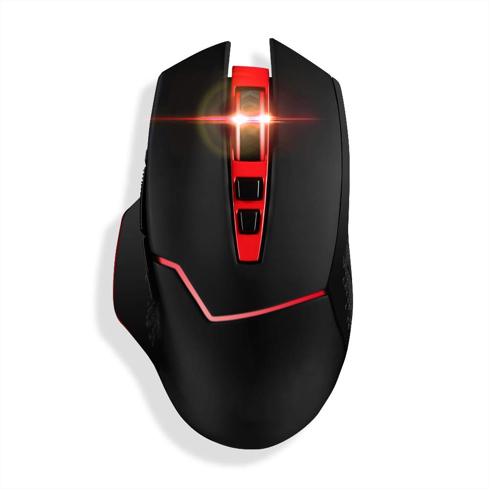 Yanghao Wireless Gaming Mouse RGB, 2400 DPI e 8 Pulsanti programmabili, ergonomico ad Alta precisione Gaming Mouse usati per i Giochi e L'Ufficio