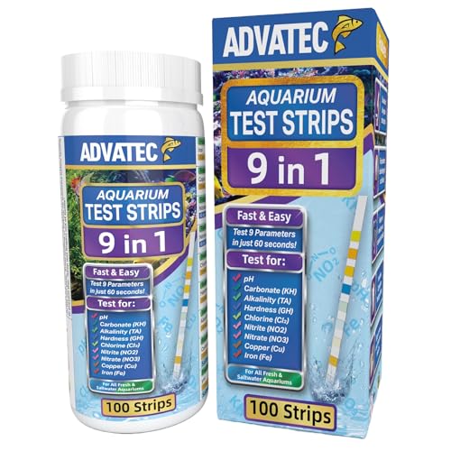9 in 1 Aquarium Test Strips for Salt & Freshwater...