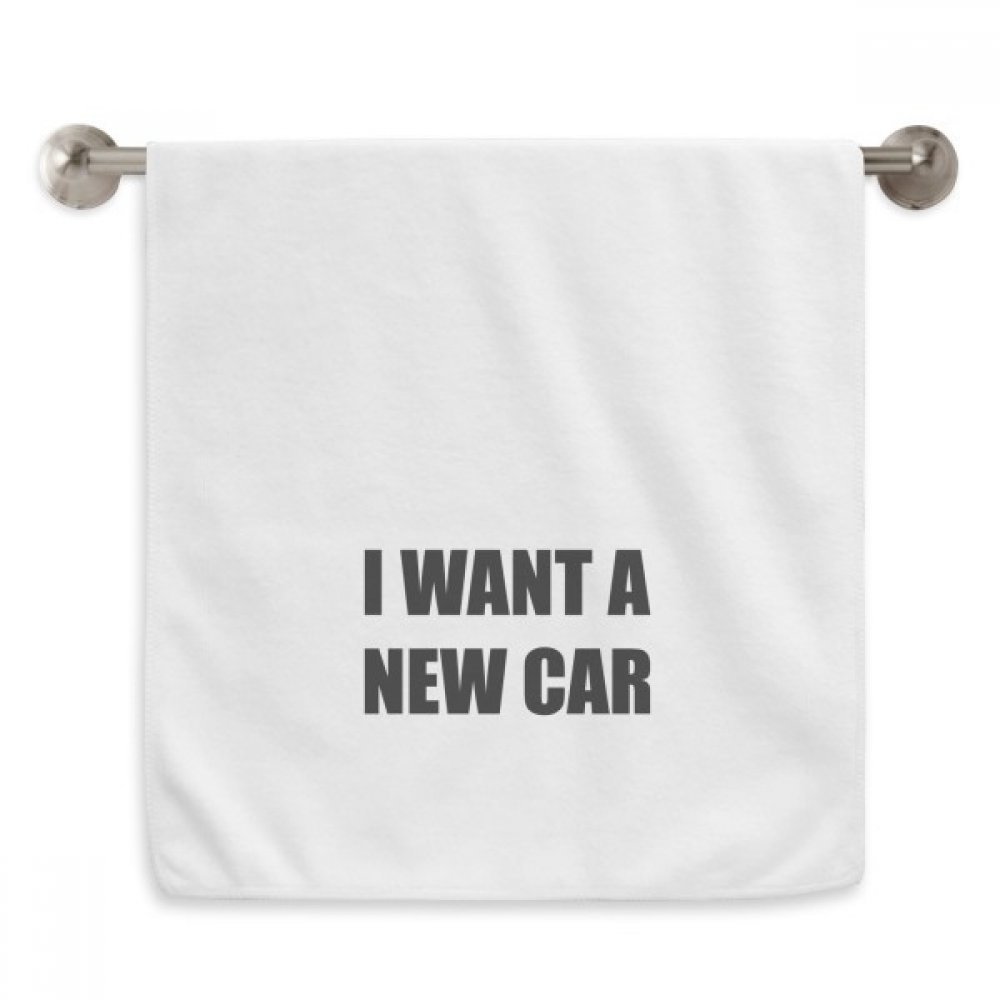 Serviette moelleuse blanche 13x29 pouces Je Veux Une Nouvelle Voiture