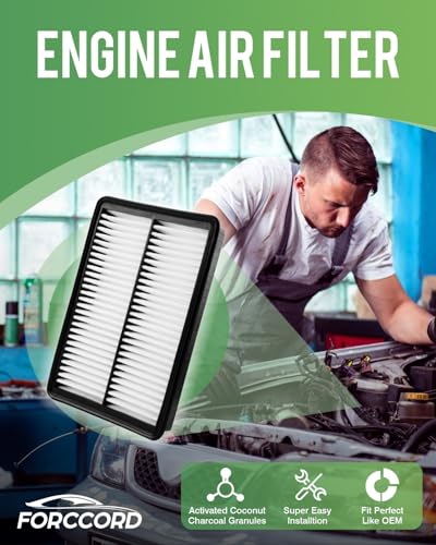 Image of Cabin & Engine Air Filter Kit for 2022-2026 MDX 3.5L, 2023-2026 Pilot 3.5L | 2026 Passport 3.5L, Replace#CF11182 17220-61A-A00, Activated Carbon Cabin Filter, Air Filter Combo Car Accessories