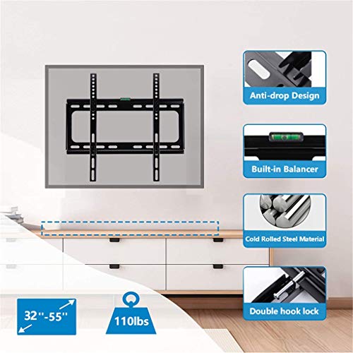 Support mural pour TV pour supprimer les reflets sur écran LCD LED 26-55"
