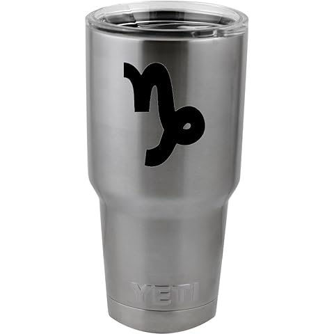 Zodiac Sign Capricorn Silhouette Vinyl Sticker Decal for Yeti Mug Cup Thermos Pint Glass (4