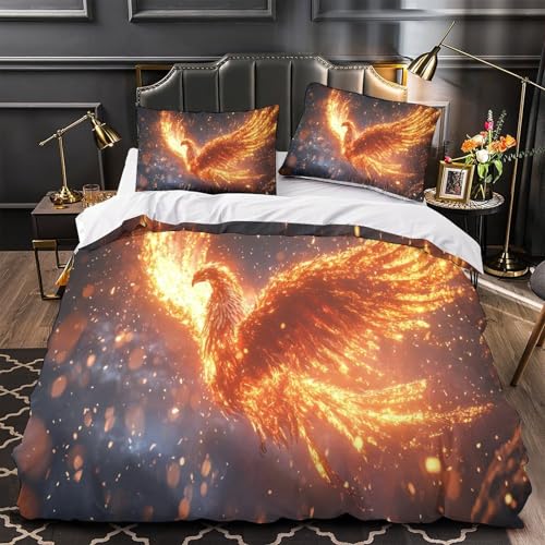 Housse de couette dragon 3D Super King en microfibre premium