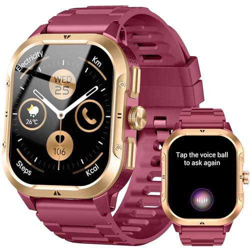 Reloj Inteligente Hombre con GPS, 2.06'' HD Smartwatch con Llamadas Bluetooth, IP68 Fitness Tracker con 110+ Modos Deportivos, Monitor de Sueño/Podómetro/Pulsómetro/SpO2 Smart Watch para Android iOS