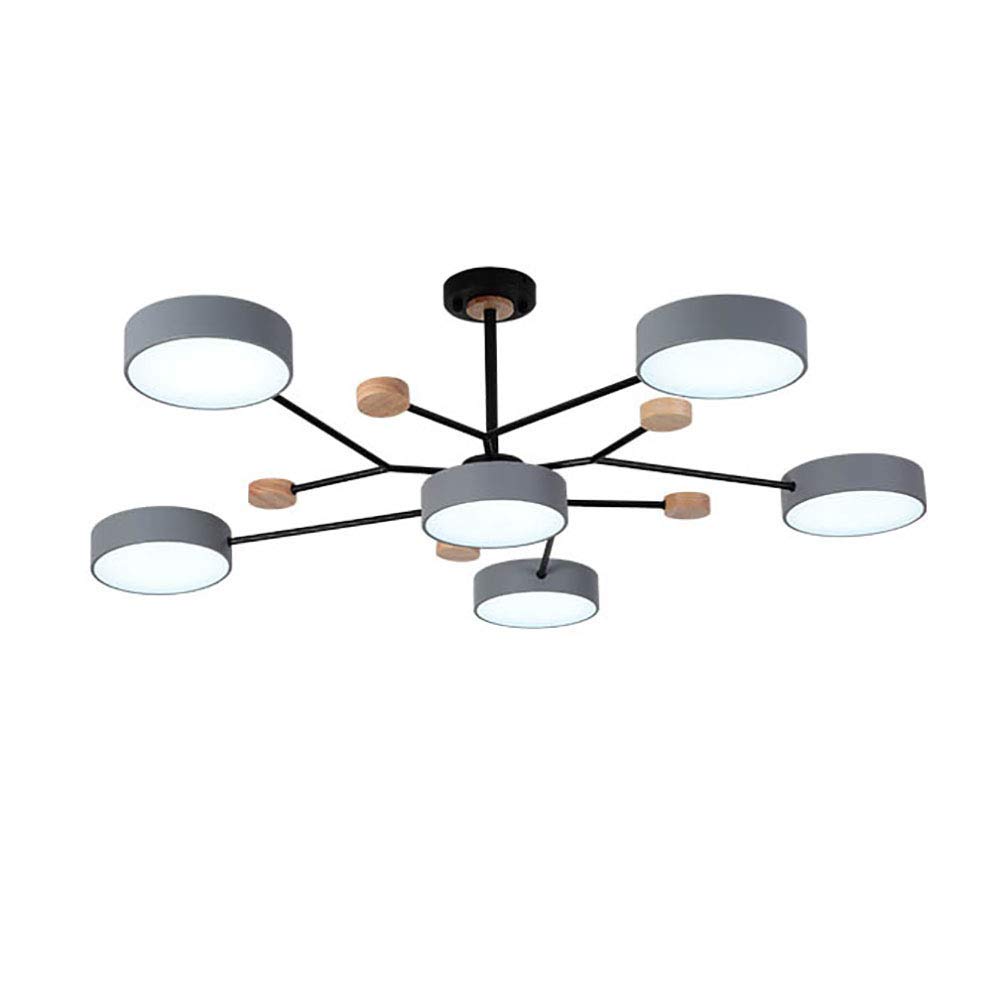 Lustre Sputnik LED industriel gris à 9 têtes orientables pour salon - 8