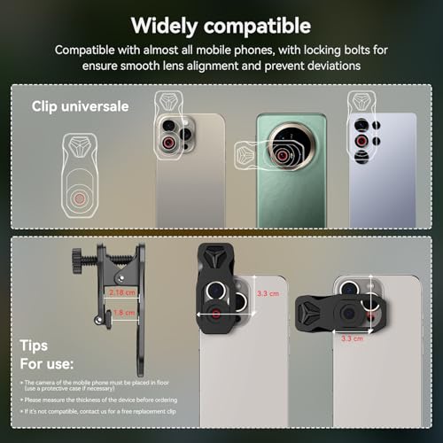 Image of Apexel Professional Macro Photography F1.8 mm Lens for Dual /Single Lens iPhone, Pixel, Samsung Galaxy Smartphones (Black)
