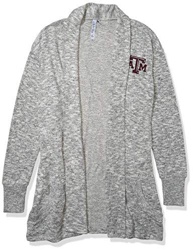 Image of chicka-d Women's Cozy Fleece Cardigan Heather Grey