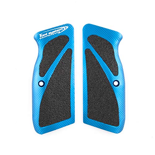 Viti incluse nella confezione Toni system Art. Guancette X3D Lunghe per Tanfoglio P19L-P21L-T95F (Blu)