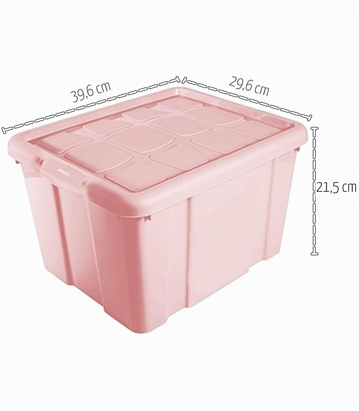 Acan Tradineur - Pack de 6 Cajas de Almacenamiento - Fabricado en plástico - Contenedor para almacenar Libros, Ropa, Mantas - N.º 1 (Rosa) - 21 x 39,6 x 29,6 cm - 16 Litros