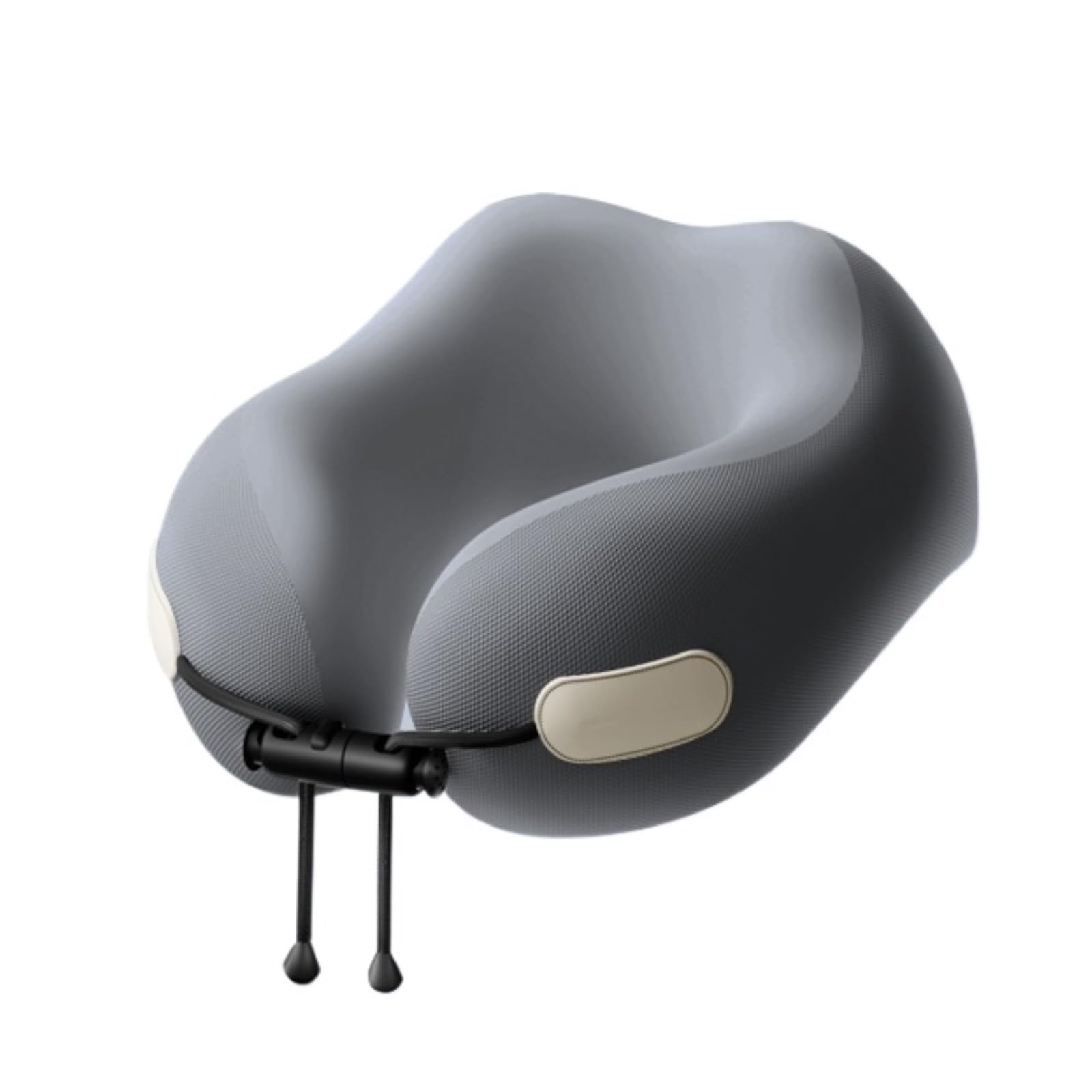 Compact Coussin De Voyage Oreiller De Voyage Portable en Forme U for La Nuque, Idéal for Les Longs Vols Adultes Bureau(Black)