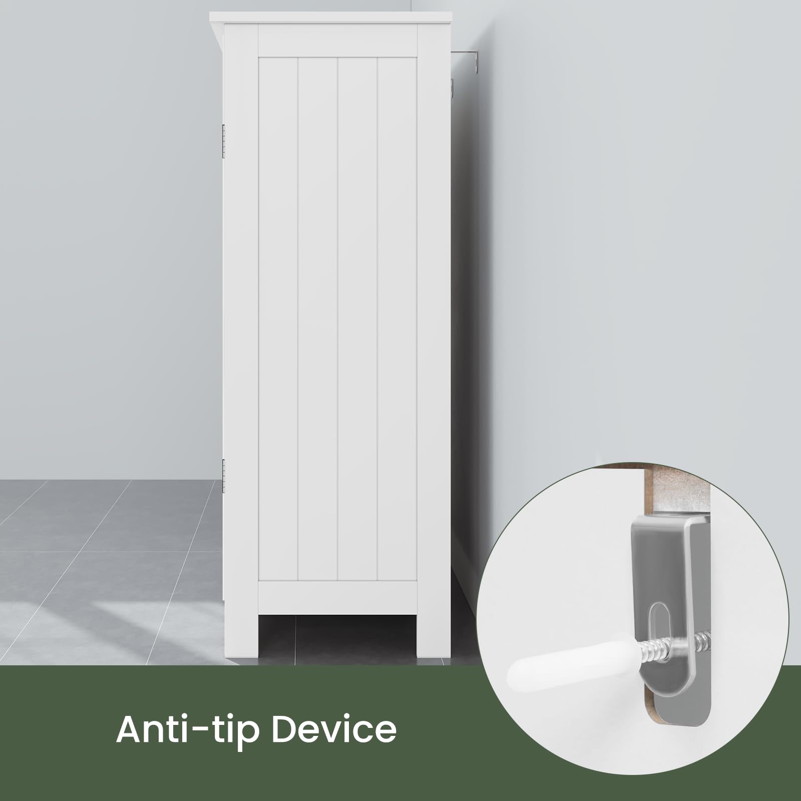 EUGAD Badezimmerschrank Weiß Kommode mit Schubladen für Badezimmer,Badschrank Schmal Schrank 30cm Tief for Wohnzimmer Küche Badezimmer 60 cm Breit