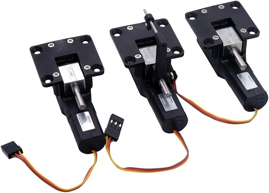 Electric Landing Gear, RC Model Airplane 3.5KG 40g Main Nose Servoless Electric Retractable Landing Gear Steering JR Plug for RC Fixed-Wing Model Airplane Plane Accessories Parts (Color : 2