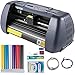 Produktbild VEVOR 375 mm Vinyl Schneideplotter Papiereinzug, Folienplotter Drucker Vinyl Schneiden Set, Unterstützt DM/PL, HP/GL-Sprache, Abdeckfolie zum Malen und Ätzen, Scrapbook-Papiere PU-Vinyl schneiden