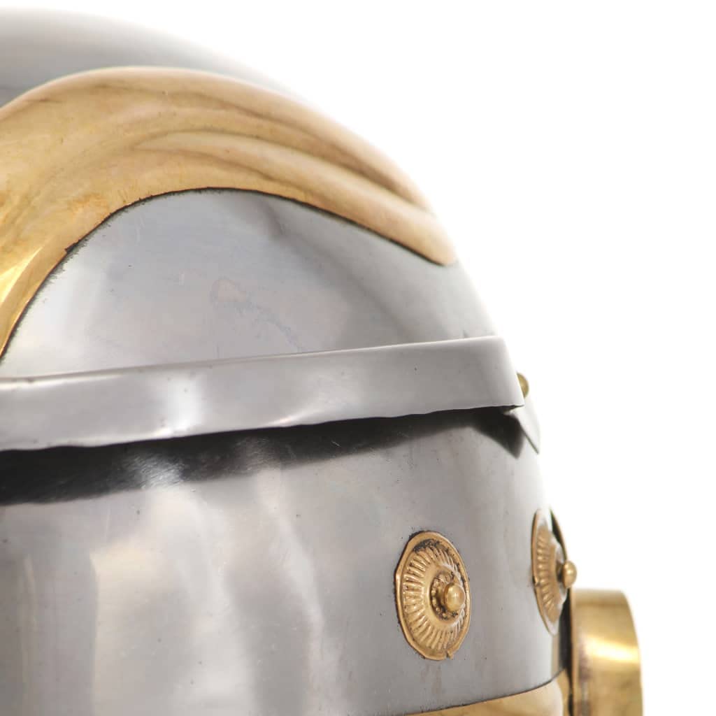 Generico Elmo da Soldato Antico Romano per Larp in Acciaio Argento,2.12kg,286210