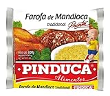 Pinduca Farofa de Mandioca Tradicional – Fertig gewürzt & geröstet | Maniokmehl (Cassava) aus Brasilien | Beilage für BBQ/Churrasco | 400 g