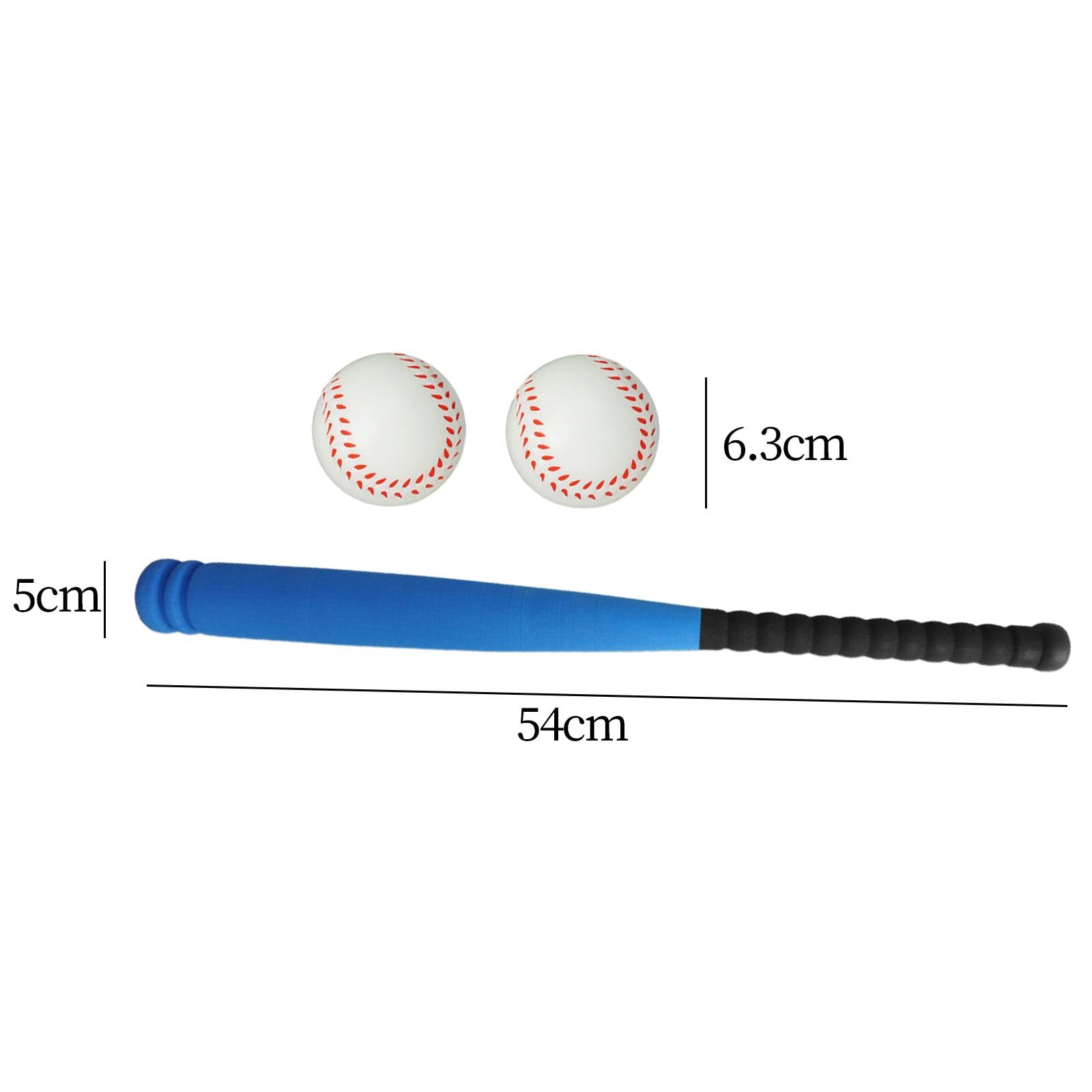 2 Stück Baseballschläger Kinder Schlagspiel Set mit Baseball Bällen Aus Eva Material für Kinder Familienaktivitäten Training Geschenk