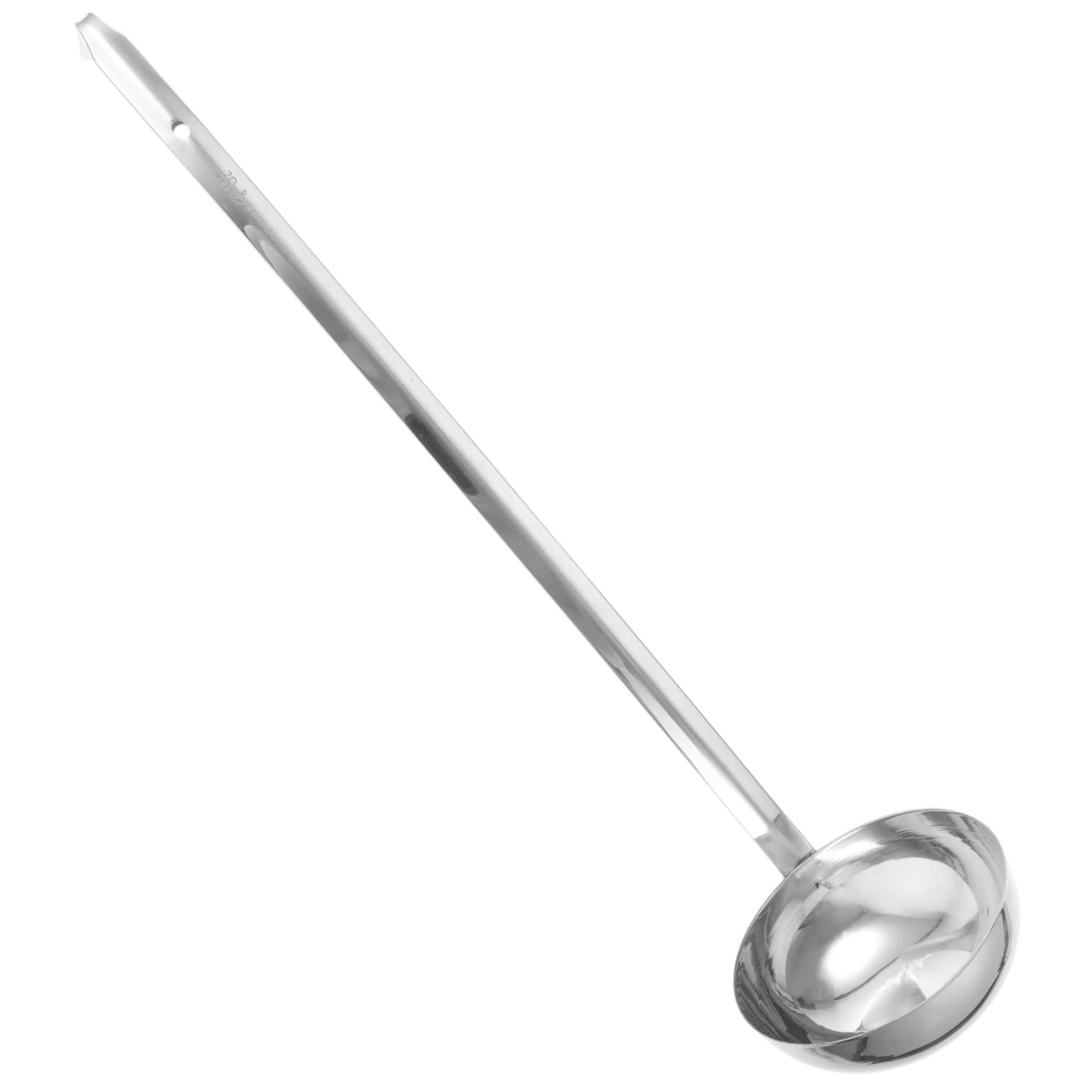 UKCOCO Cucharón De Sopa De Acero Inoxidable 300cc Mango Largo y Gancho Para Colgar, Cuchara Metálica Para Servir Salsas y Sopas Cocina Doméstica y Restauración